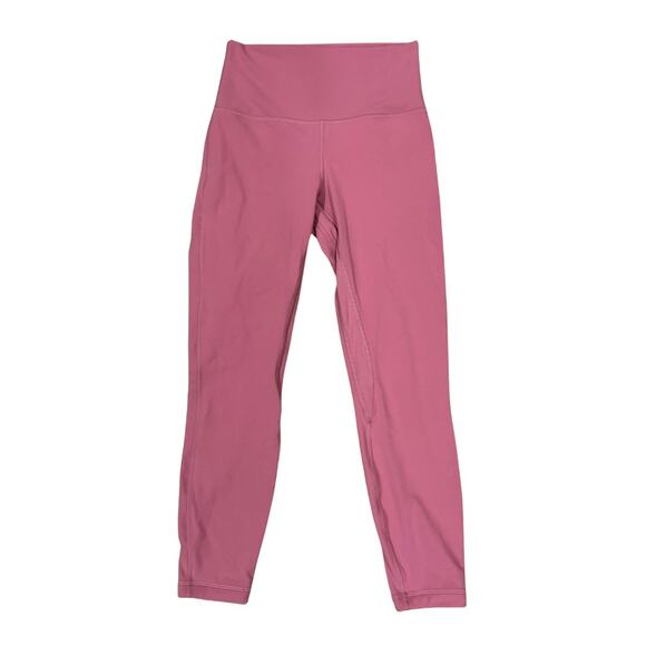 Lululemon Align High Rise Leggings 25” Pink Nulu Size 6 - Picture 2 of 8
